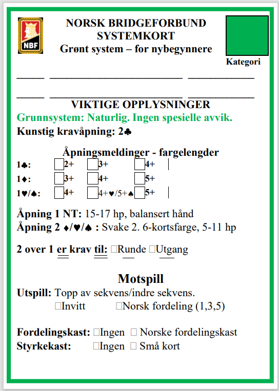 Grønt systemkort